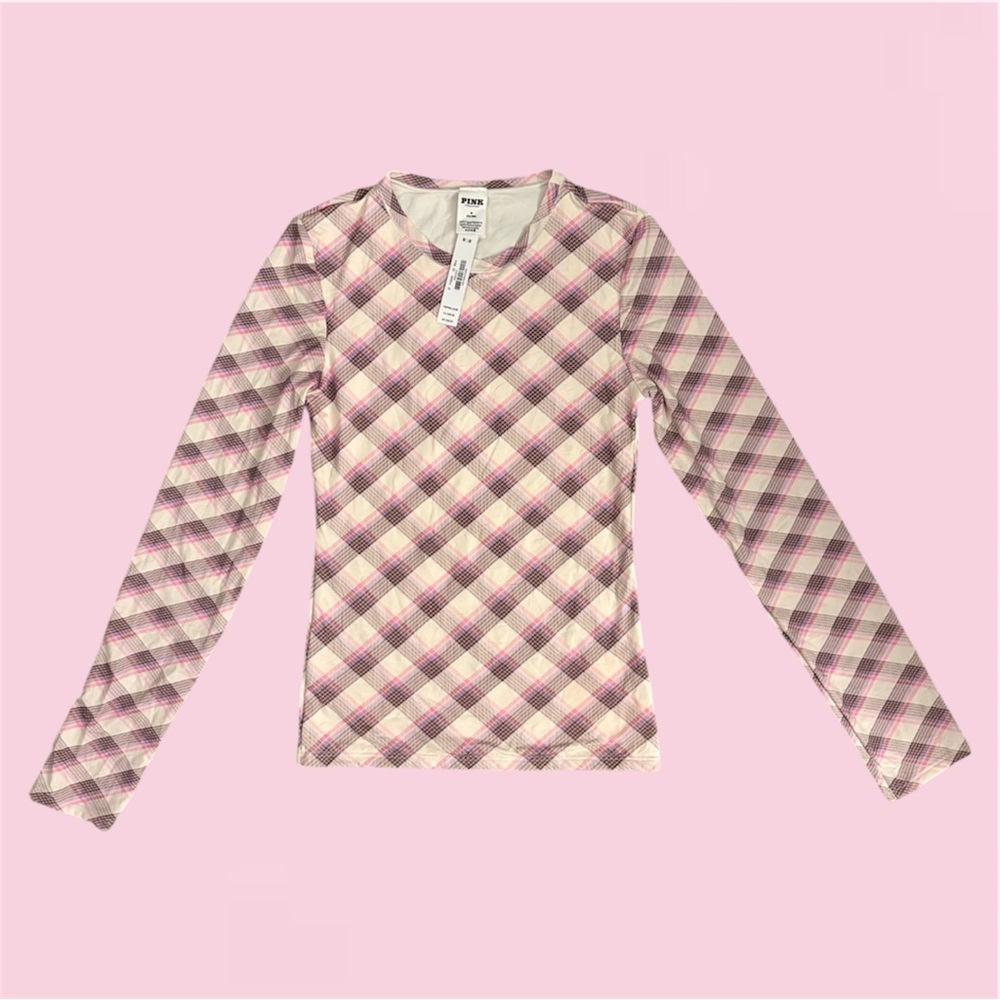 PINK by Victoria’s Secret plaid long sleeve top - Size M